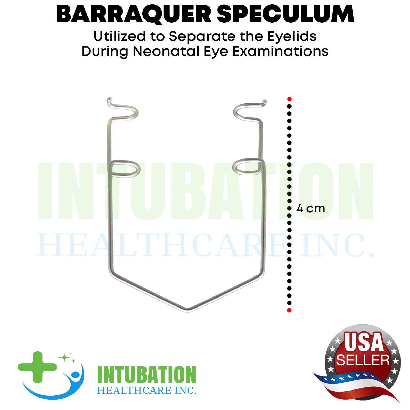 Single Use Barraquer Speculum & Wire Vectis Lens Loop Neonatal Examination Pack