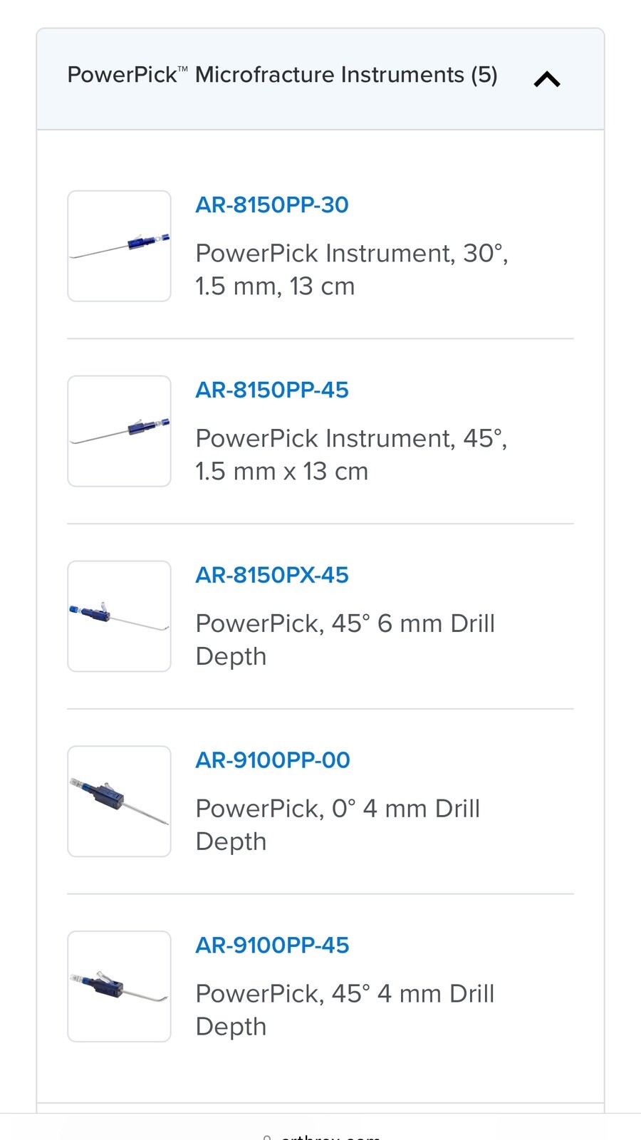 Arthrex Shaver Blades. Any Kind ( Price for 1BX/5 ). Shaver System Available.