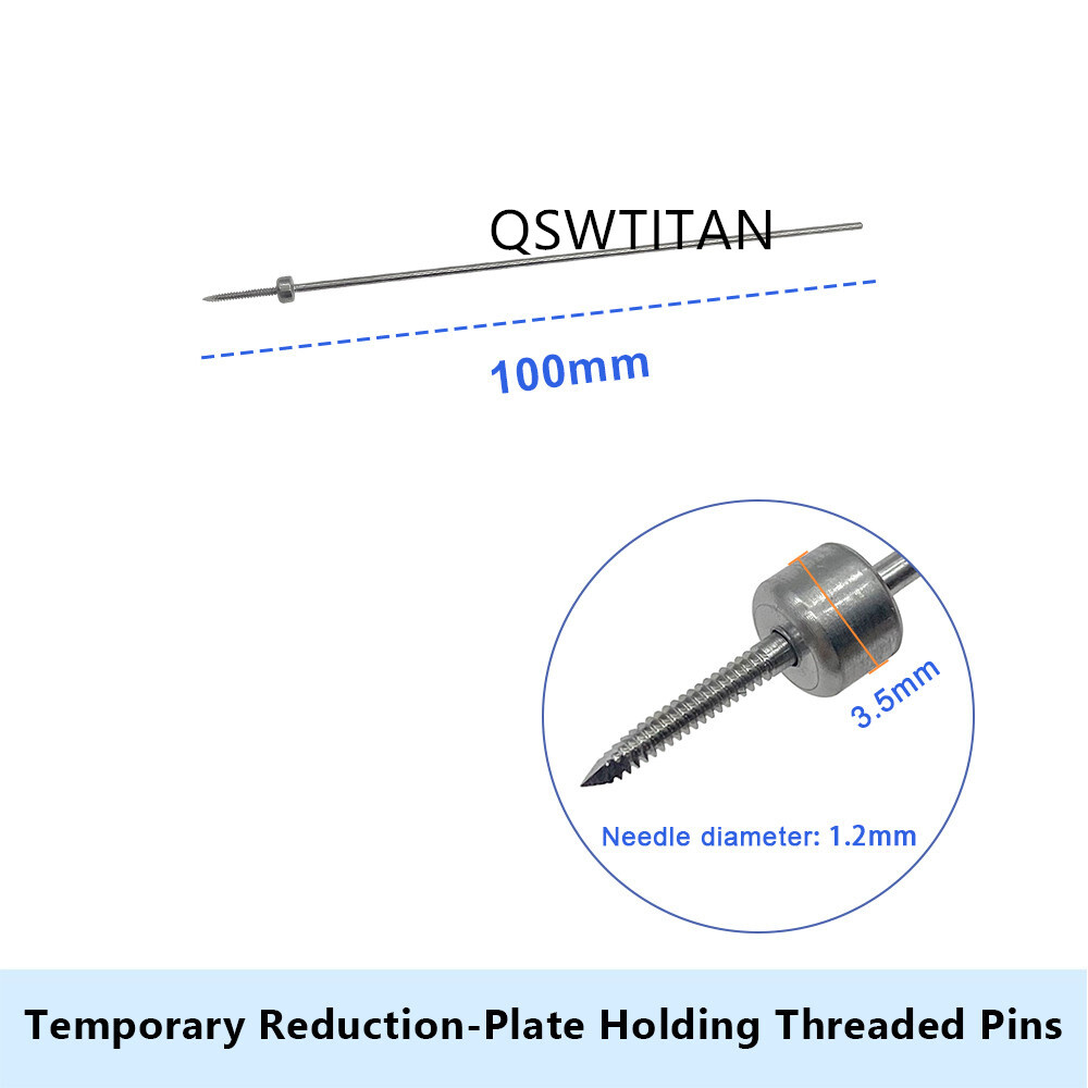 1.2mm 1.5mm Temporary Reduction-Plate Holding Threaded Pins Ball Head Fixation