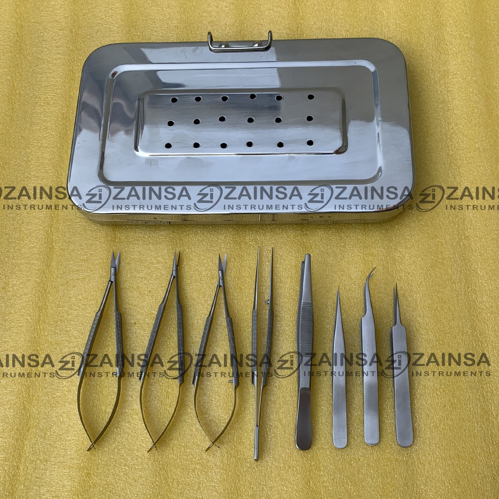 Hand Surgery Basic Set of Micro Surgical Instruments, With case Microsurgery Set