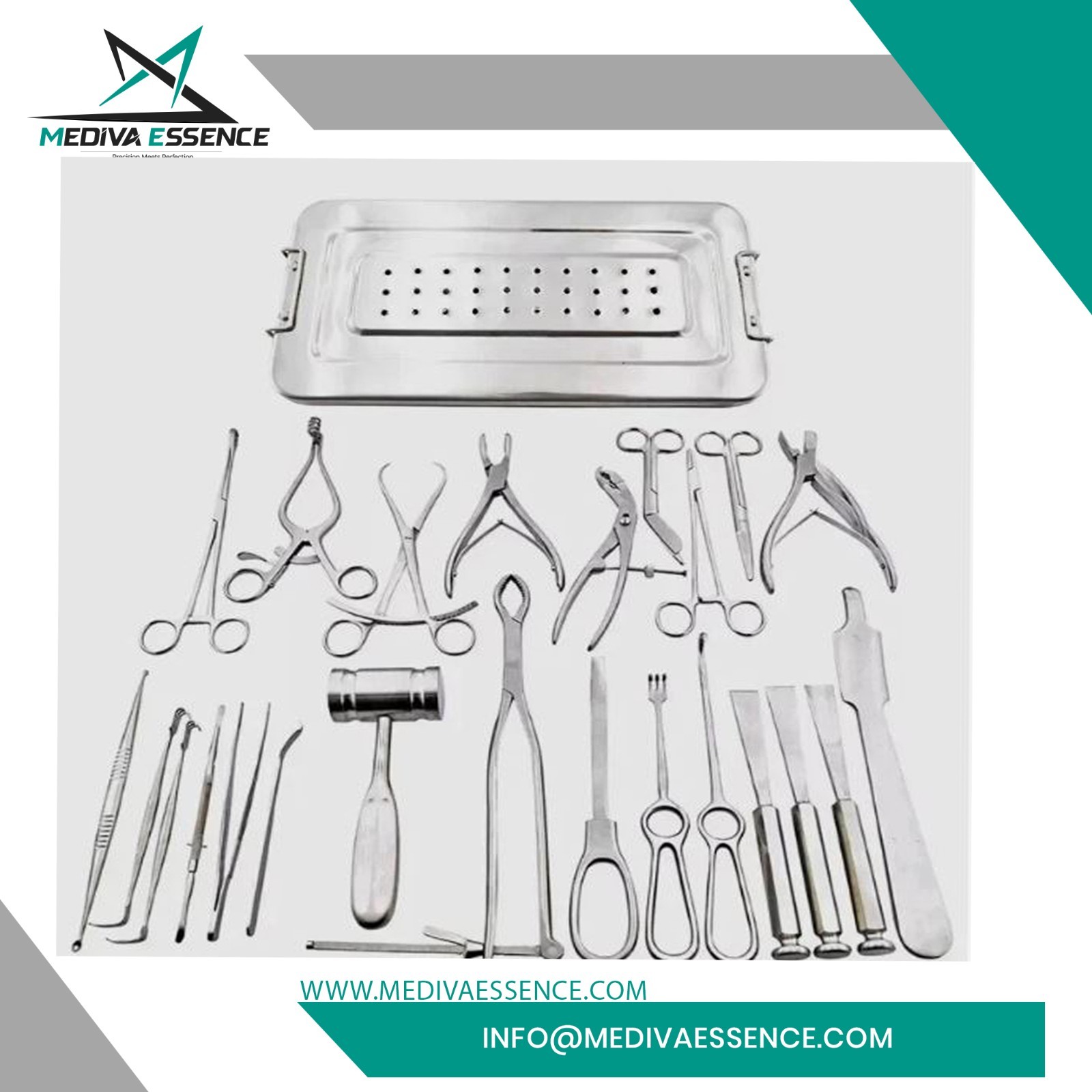 Surgical Instruments Set 13 Pcs Minor Surgery Kit + Case Medical Tools