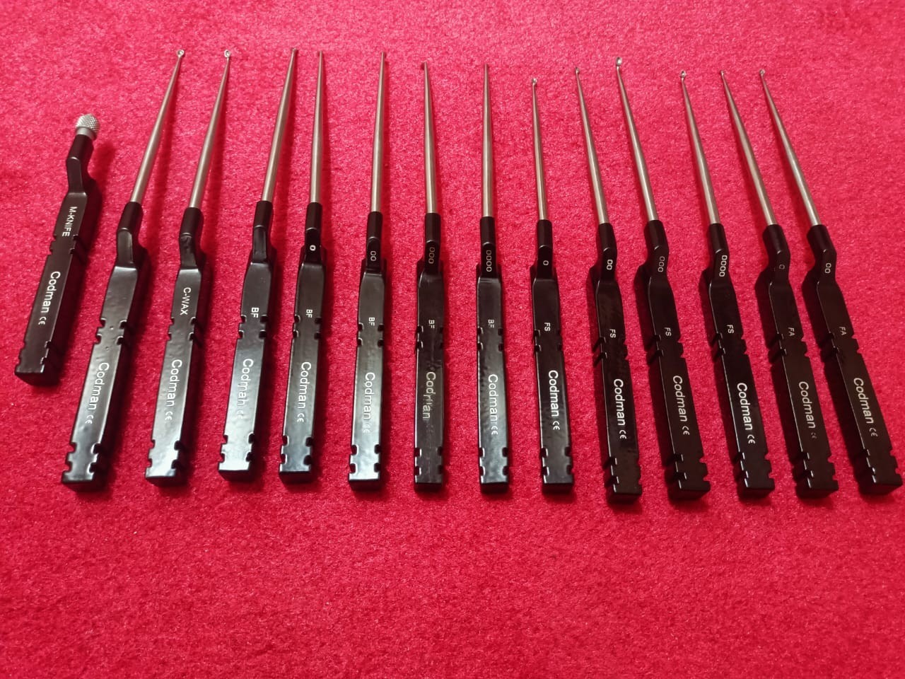 ot Of 14 Codman Microdiscectomy Karlin Cervical Curettes Set w Tray