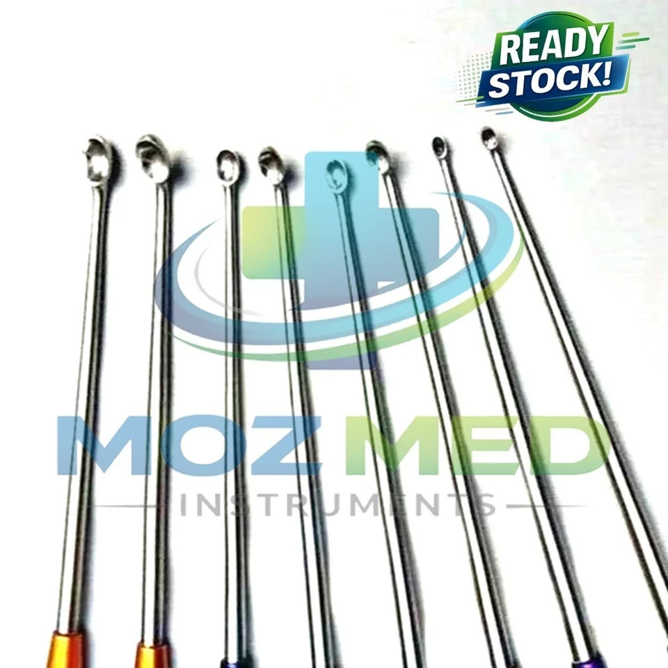 Bone Cervical Curettes Spine Orthopedics Spine Instruments 8 Pcs