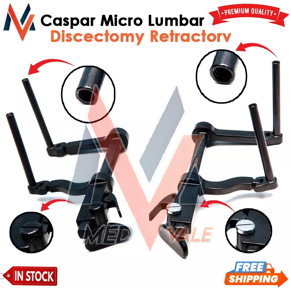 McCulloch Lumbar Retractor Set Of 2 Pcs Black Spine Instruments Premium Quality