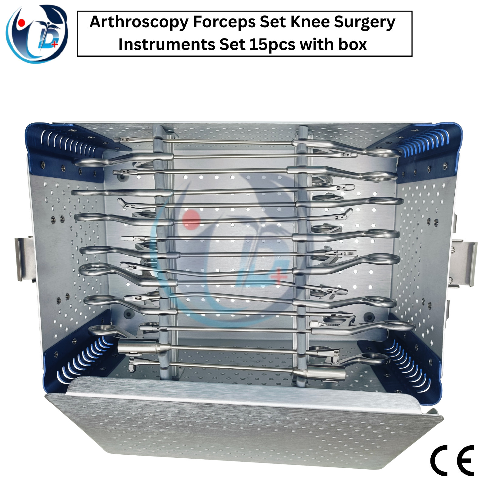 Arthroscopy Forceps Set 15 Pcs Knee Surgery Instruments w/ Sterilization Box