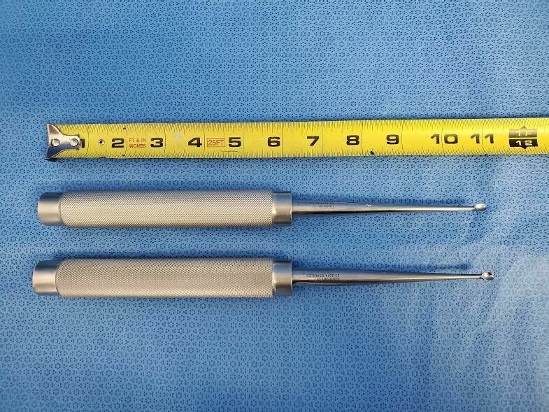 Lot Of 2 Codman 23-2574 Surgical 11″ Cobb Spinal Curettes 7.5mm Tip Orthopedics
