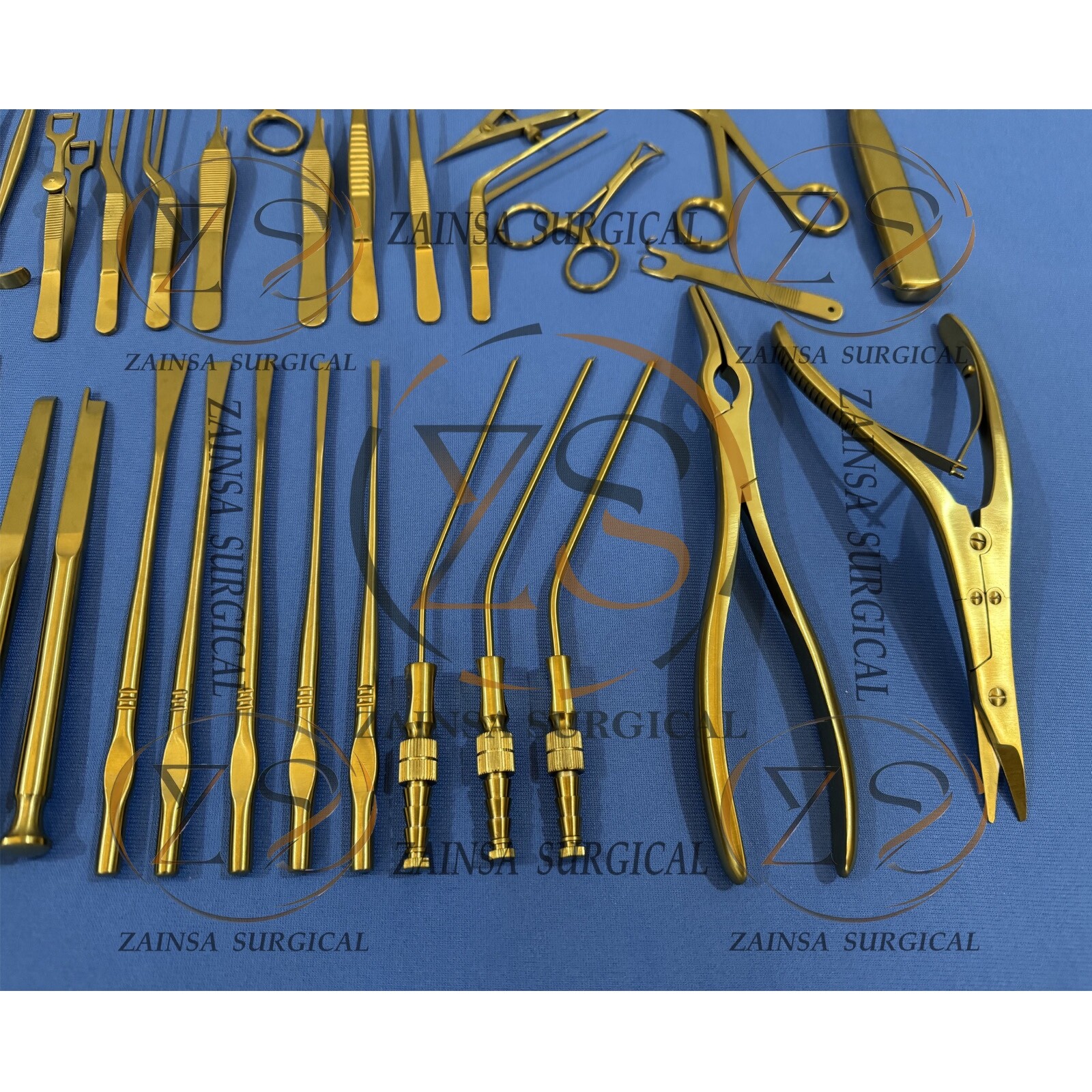 Rhinoplasty Instruments Set Titanium Gold Coated Nose Surgery Set