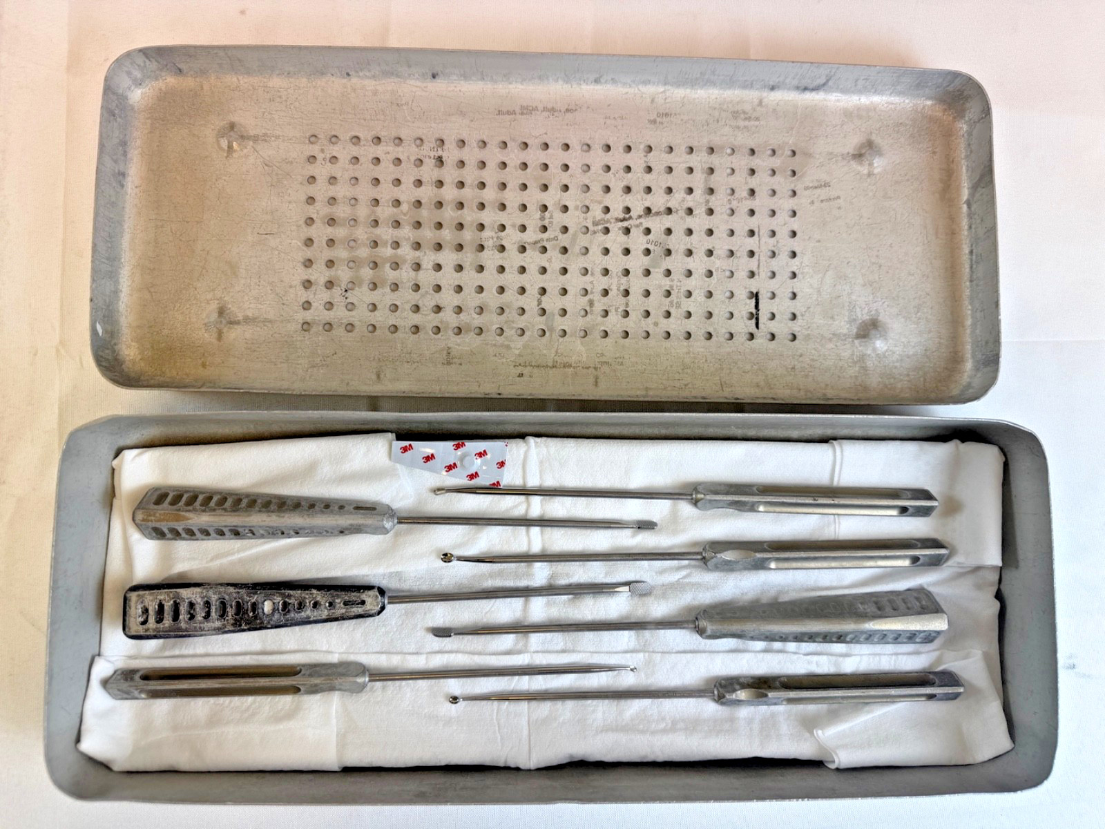 7 Piece Shutt Concept Linvatec Arthroscopic Rasp Curette Set w/ Case Orthopedics