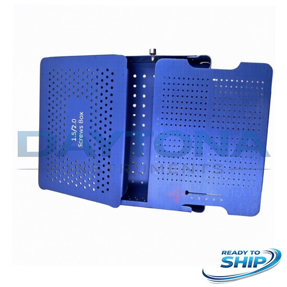 Orthopedic LCP Empty 1.5mm & 2.0mm Locking and Cortical Screw Box Aluminum Case