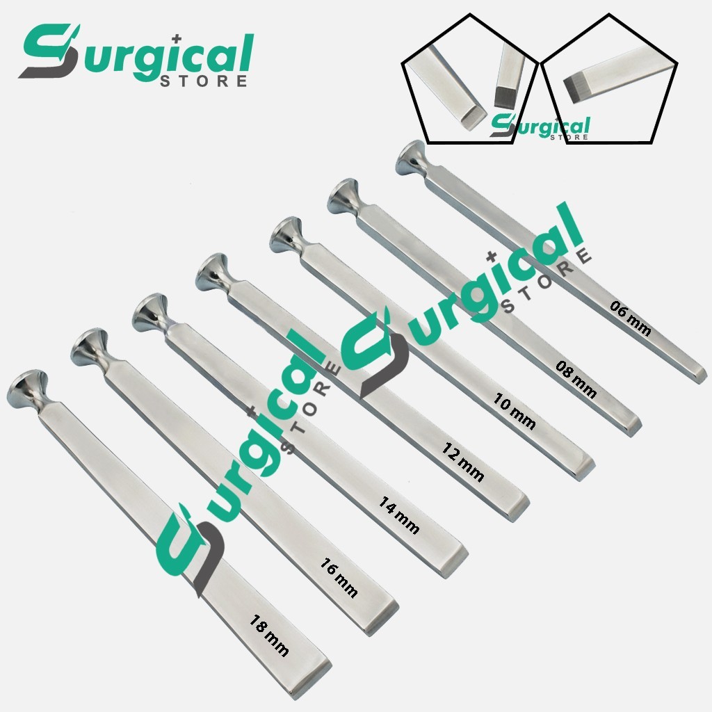 US Army Pattern Bone Chisel 7 PCs Set Orthopedic Osteotome Instruments Surgical