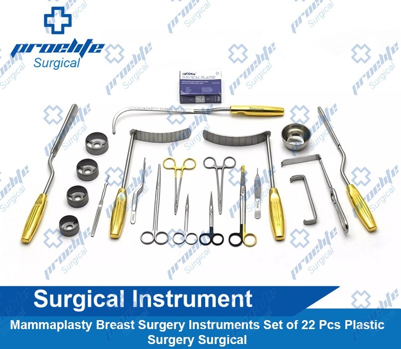 Mammaplasty Breast Surgery Instruments Set of 22 Pcs Plastic Surgery Surgical