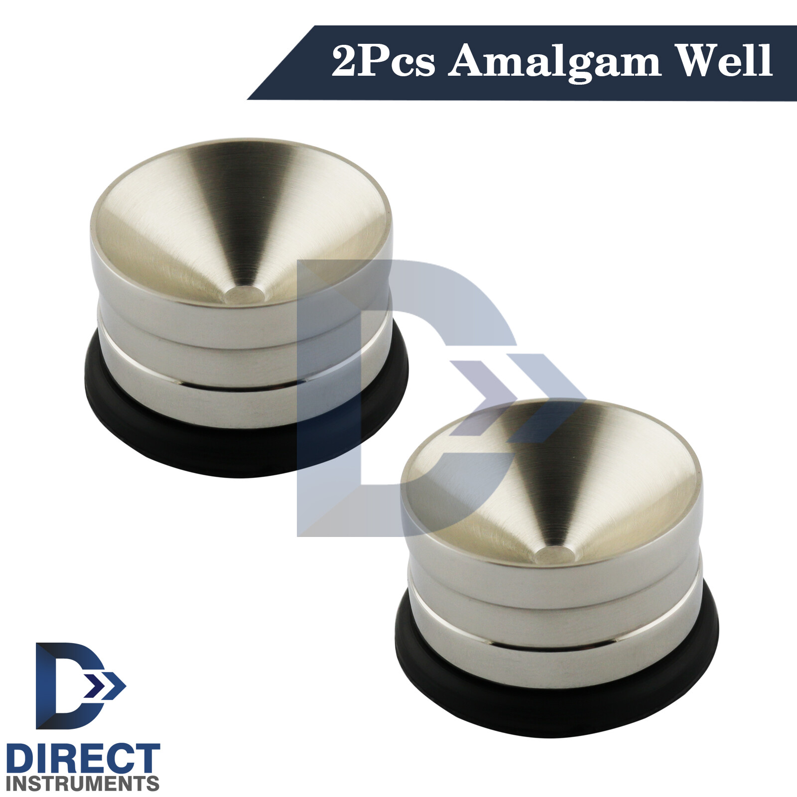 2Pcs Dental Amalgam Well Small Mixing Pot Non-Slip Base Restoration Surgical Lab
