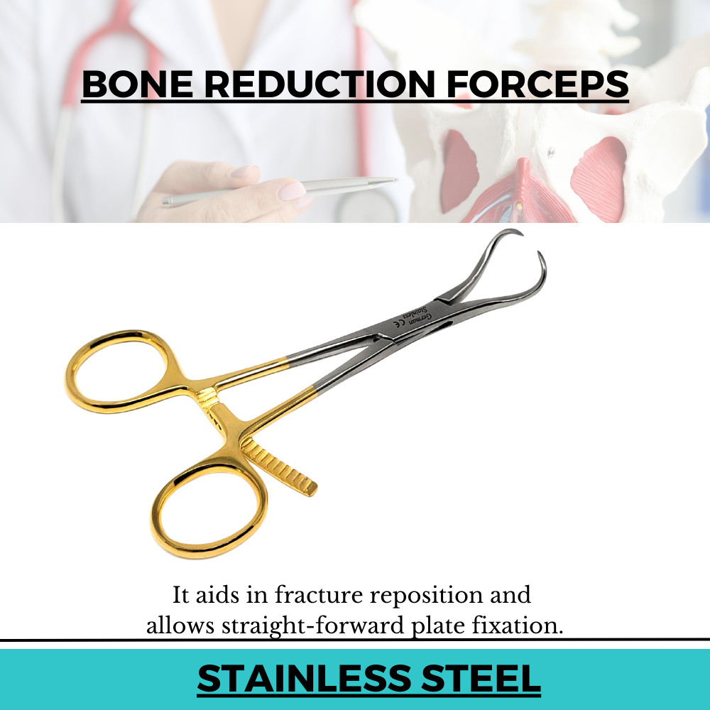 Orthopedics Bone Reduction Holding Locking Forceps Inward Tips Stainless Steel