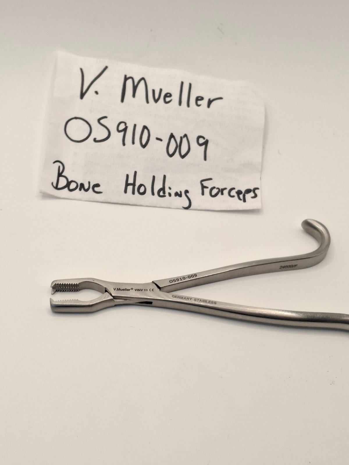 V. Mueller Bone Holding Forceps Orthopedic Instrument OS910-009