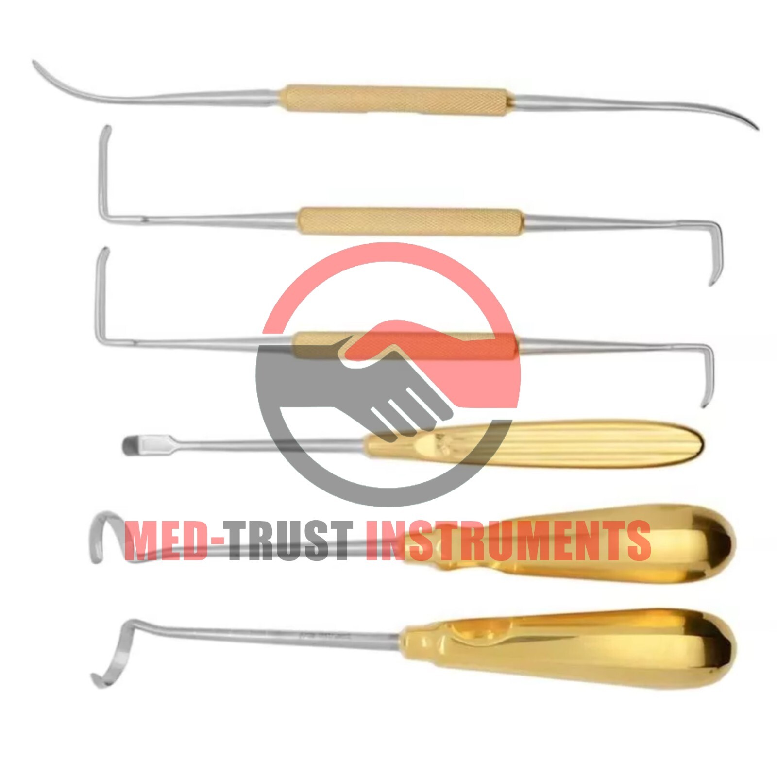 Rhinoplasty Costal Cartilage Surgical Instruments Orthopedic Set of 6 pcs