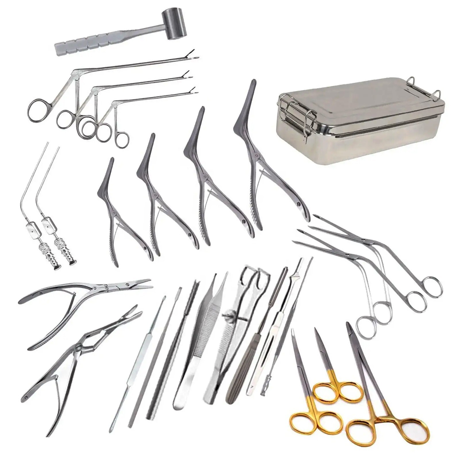 Septum Nasal surgery Set 26 Pcs instruments Nose Rhinoplasty ENT