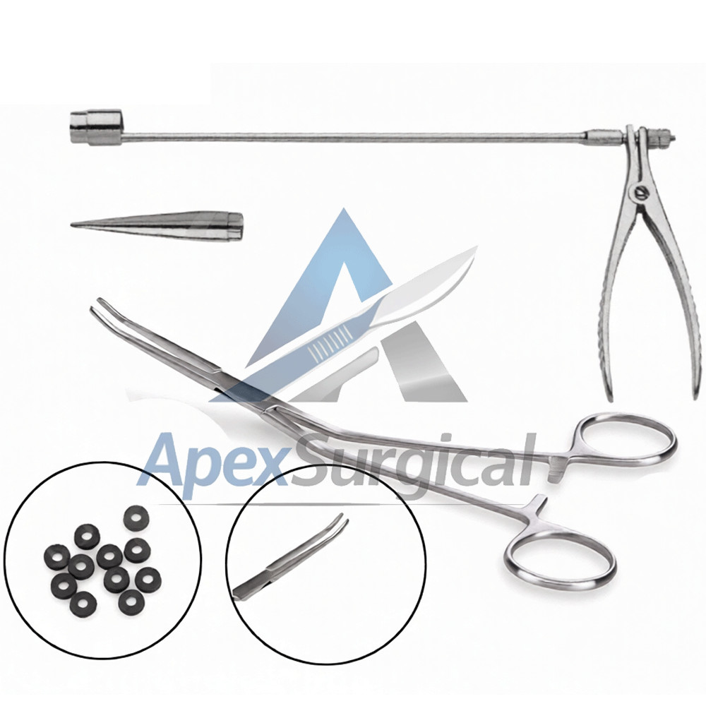 Hemorrhoid Suction Ligator With 100 Free Bands Surgical Instruments kit