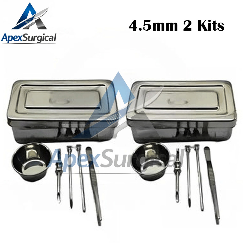 4.5mm HRT Trocar kit Hormone Replacement Pellet Insertion Trocars 2 Kits