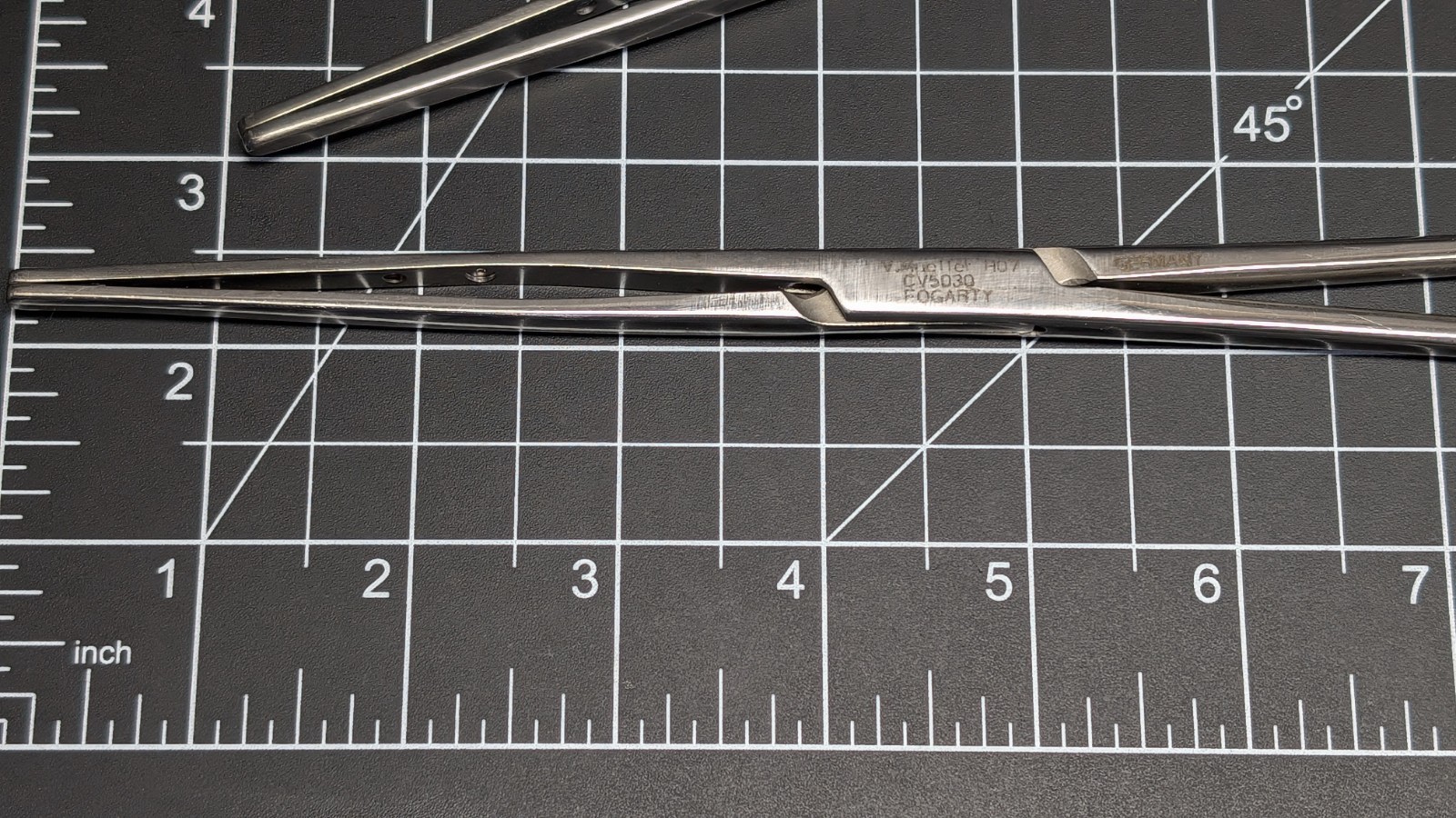 V. Mueller CV5030 Fogarty Hydragrip Vascular Clamp Forceps 11-1/2″ jarit codman