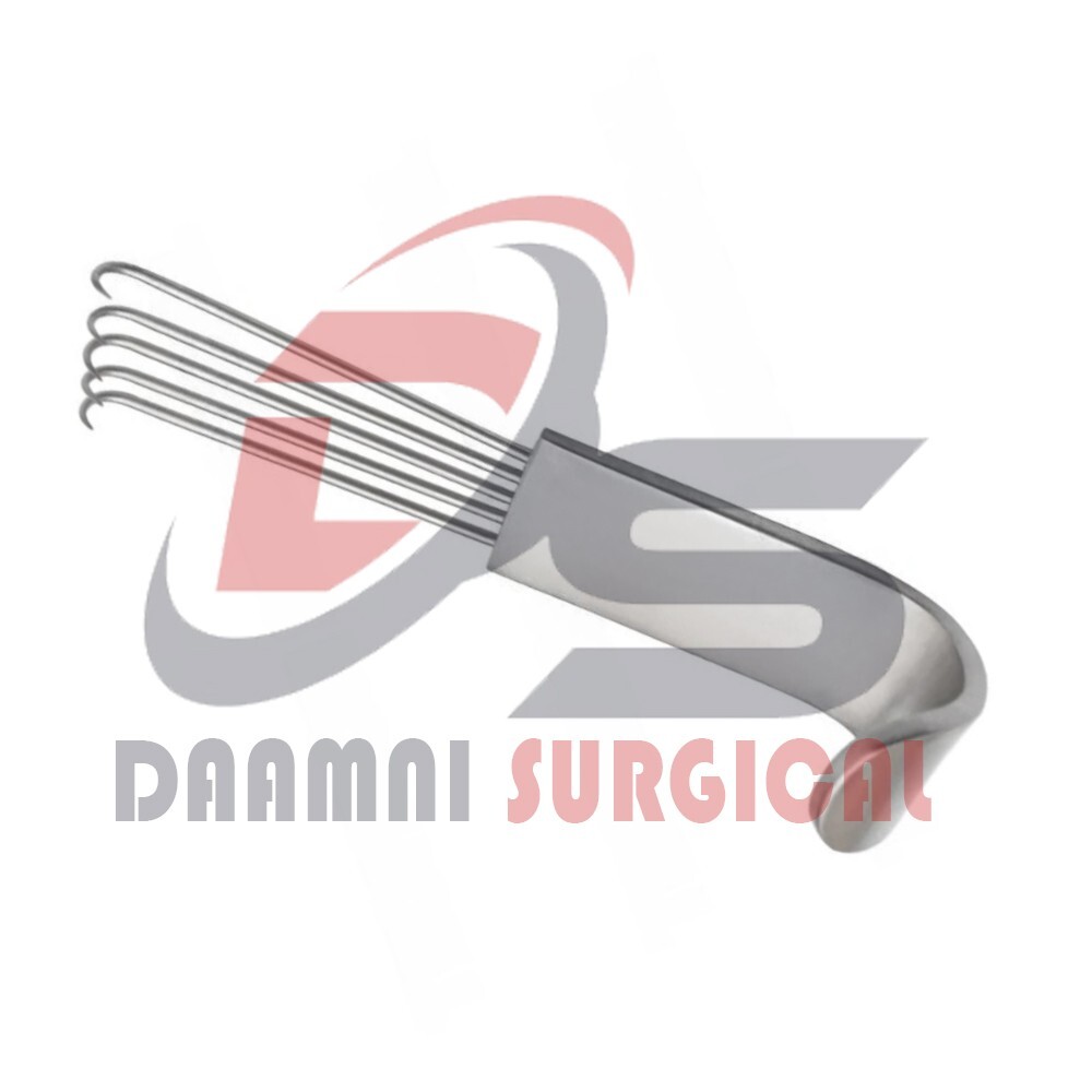 Anderson Bear Claw Retractor 16 cm, 5 Sharp Prongs Facelift Hook Instrument