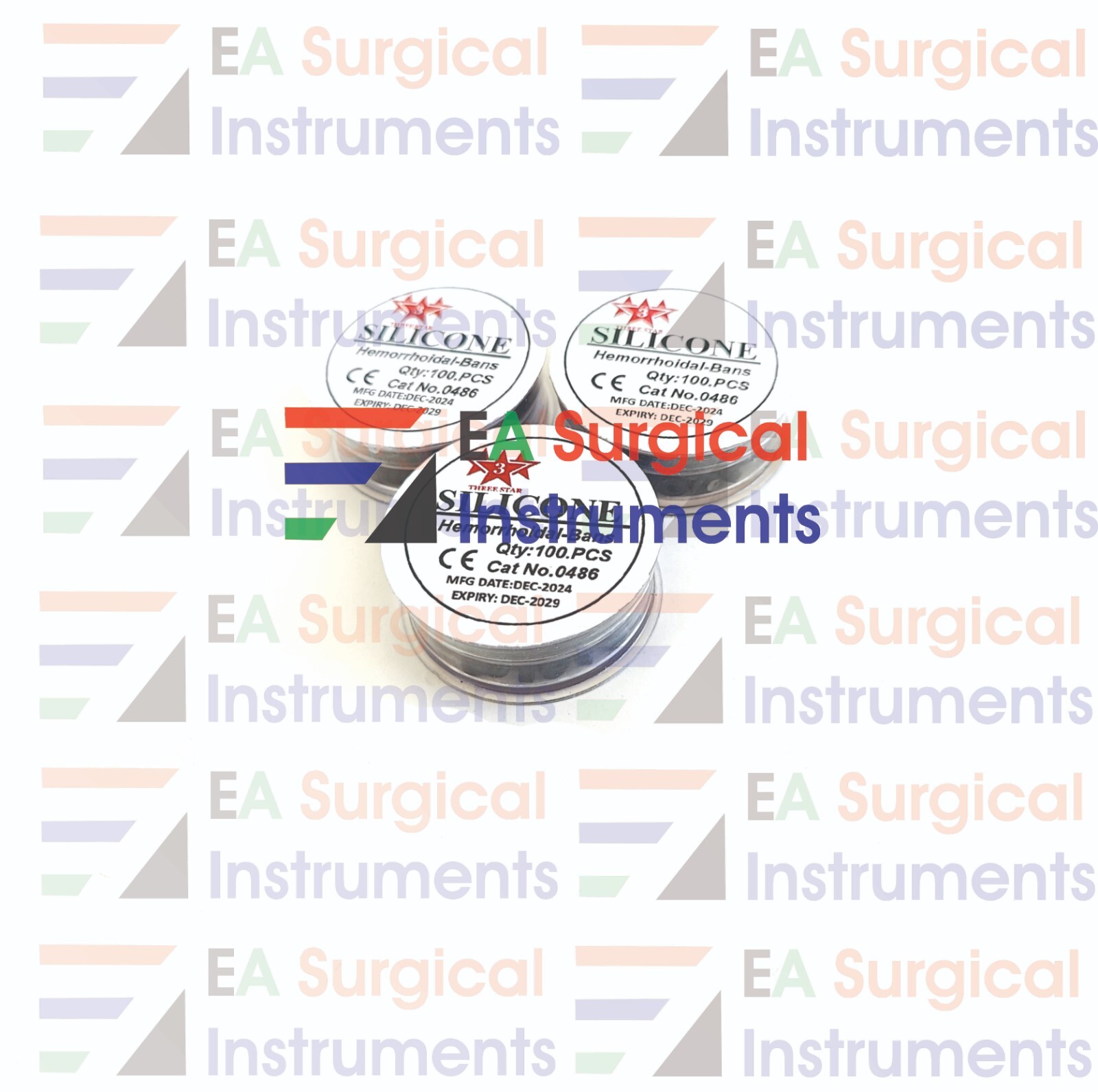 Silicone Hemorrhoid Bands X3 for Rubber Band Ligation Instruments