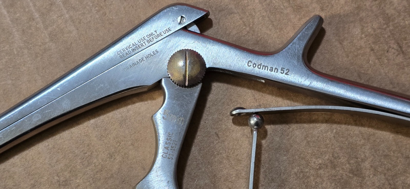 Codman Surgical Kerrison Rongeur 5mm 40 Degree 7″ Shaft W- Drainage Holes