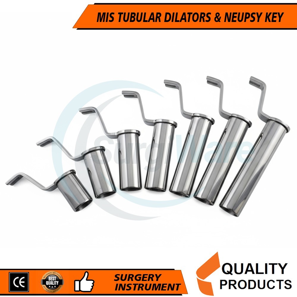 MIS Tubular Retractor Dilators+Neupsy Key Silver 27-29mm Surgery Instruments