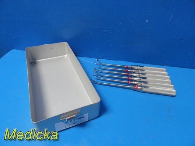 Codman SPO1137-40; SPO1137-39 & SPO1137-38 Angled Ring Cone Curettes Set ~ 35588