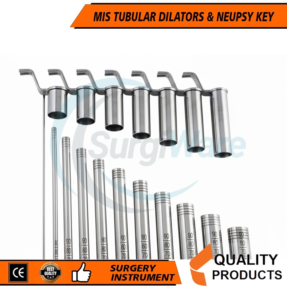 MIS Tubular Retractor Dilators+Neupsy Key Silver 27-29mm Surgery Instruments