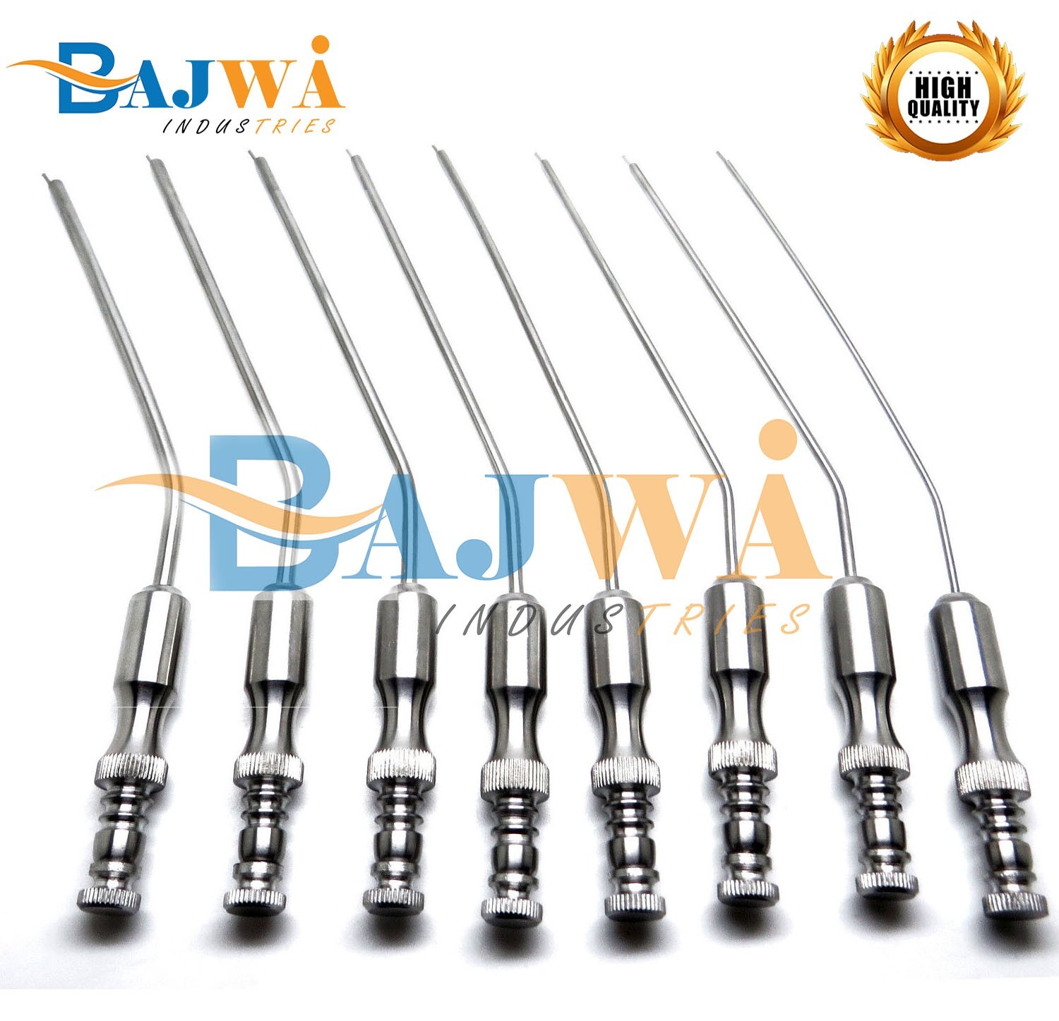 Frazier Suction Tubes 5,6,7,8,9,10,11,12 Surgical Diagnostic 8 Pcs Instruments