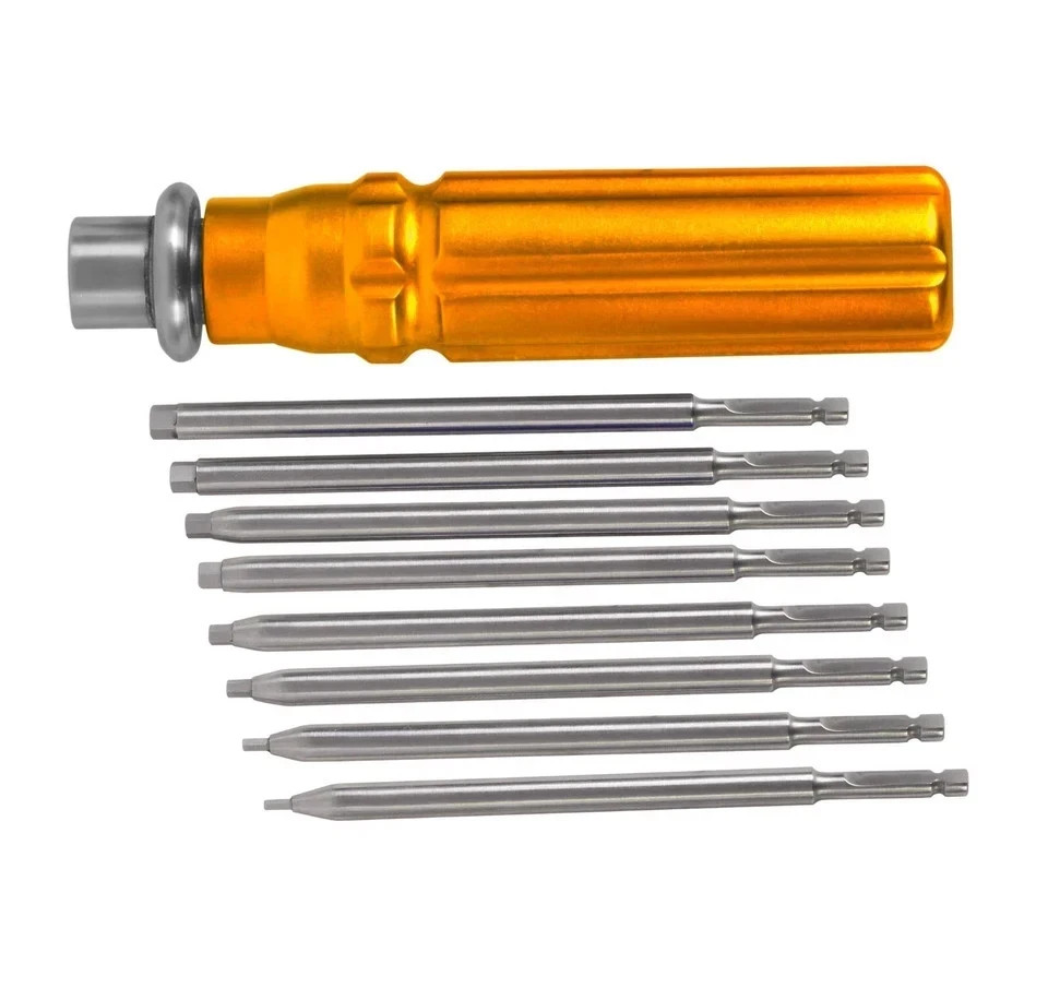 Orthopedic Bone Screwdriver 9Pc Set Quick Coupling Handle Surgical Instruments