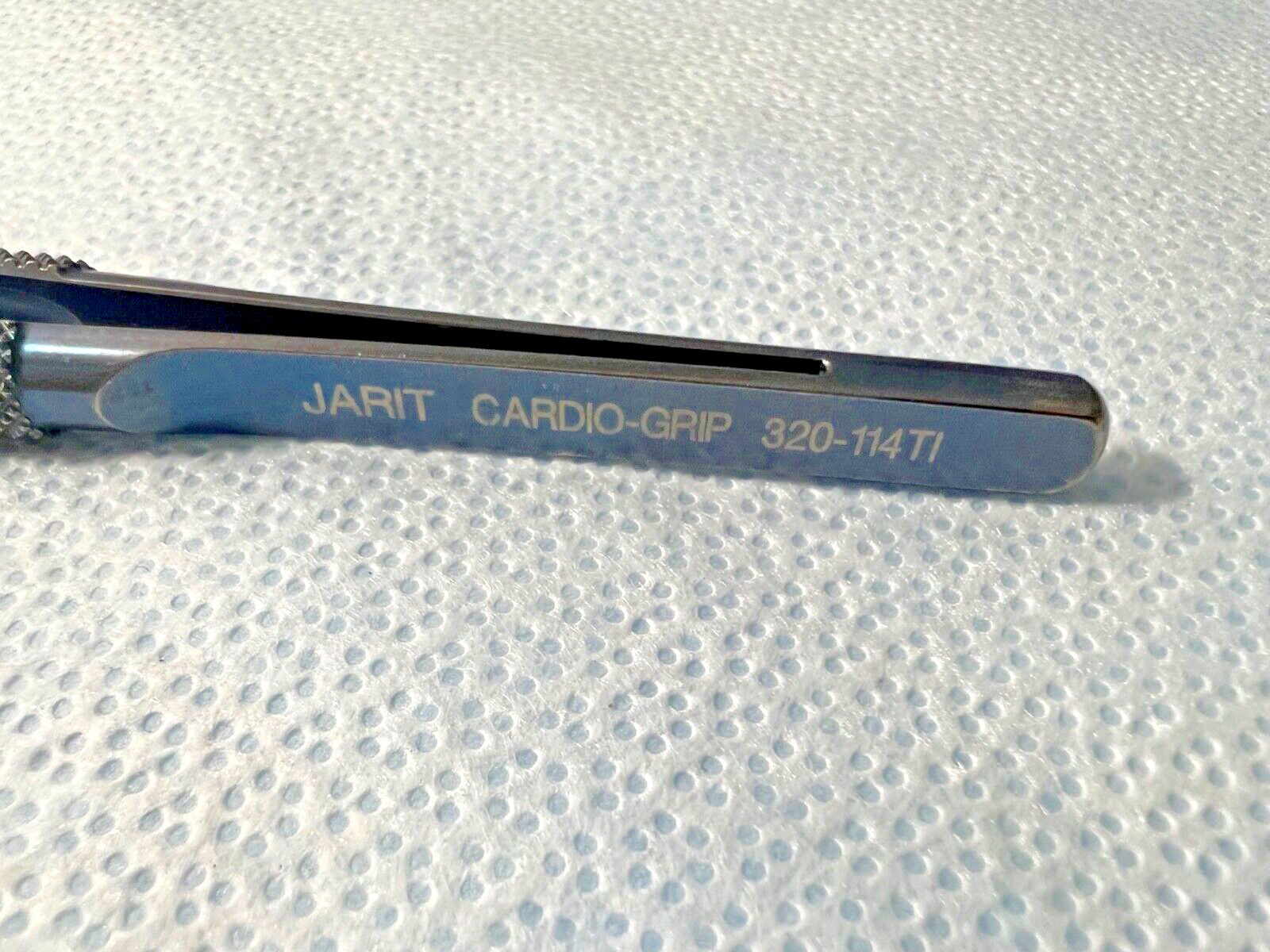 Jarit Cardio-Grip 320-114TI Titanium DeBakey Vascular Tissue Forceps, 1.8mm Tips