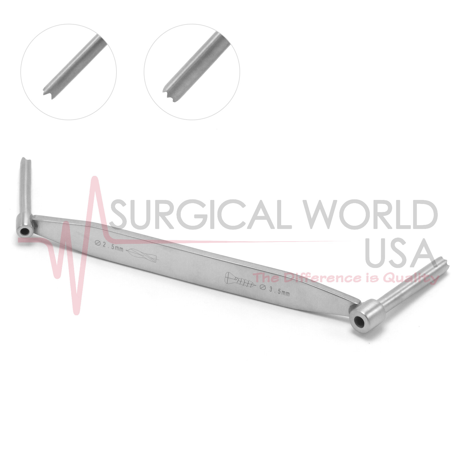 Double Drill Sleeve 2.5mm & 3.5mm Orthopedic Surgical Drill Guide Screws Bits