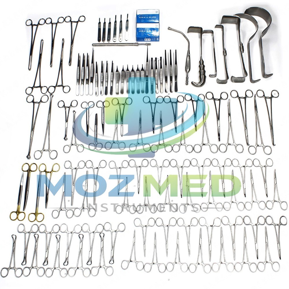 New 108-Pcs Set Laparotomy Instruments MedicalSurgical Abdominal Surgery Kit