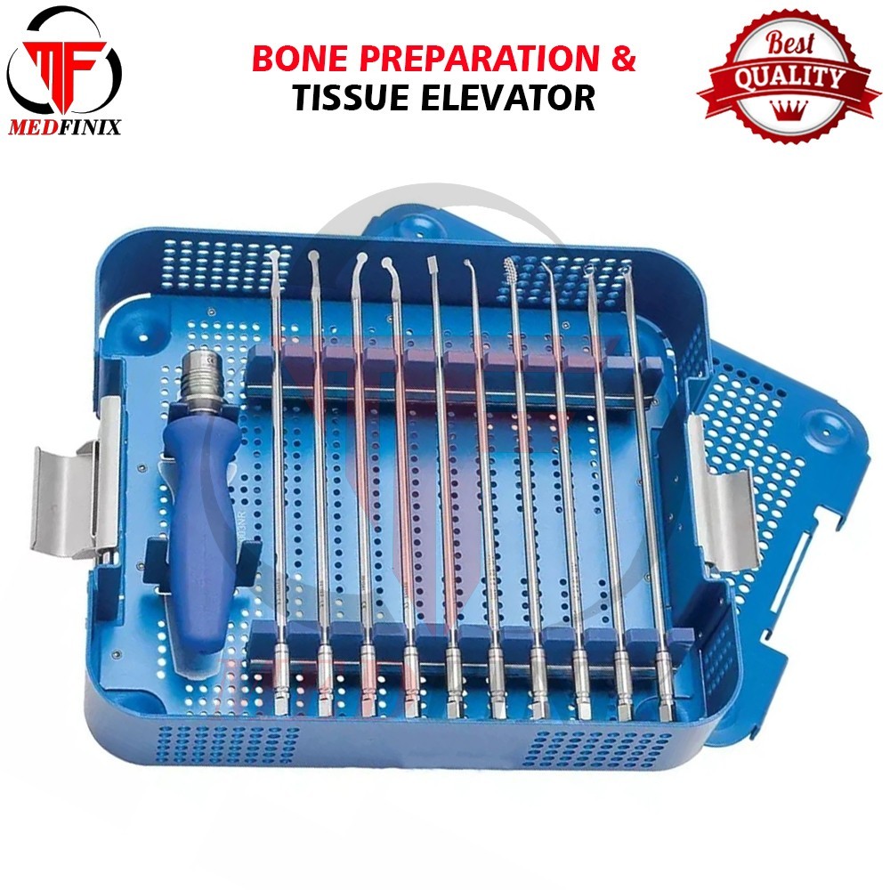 Bone Preparation and Tissue Elevator System Orthopedic Instrument Set