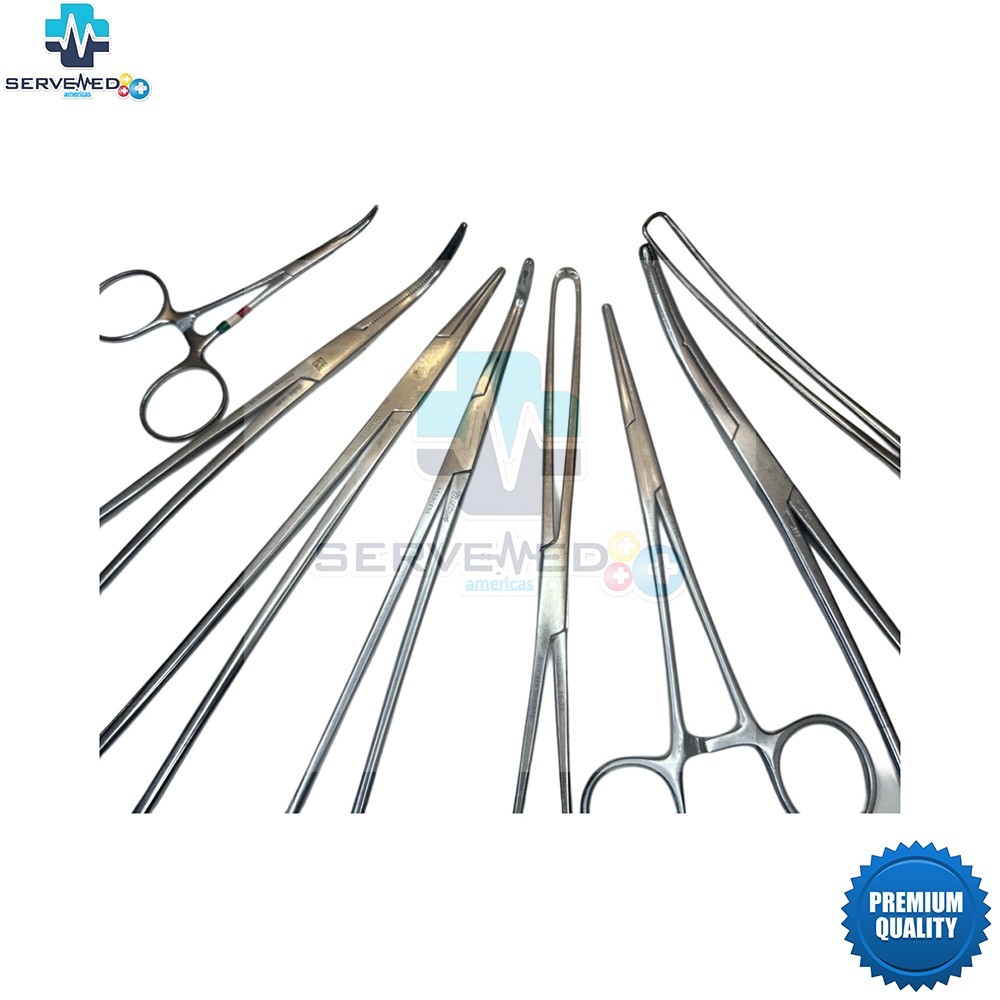 Set of 8 Miltex Artery Clamps General Surgery