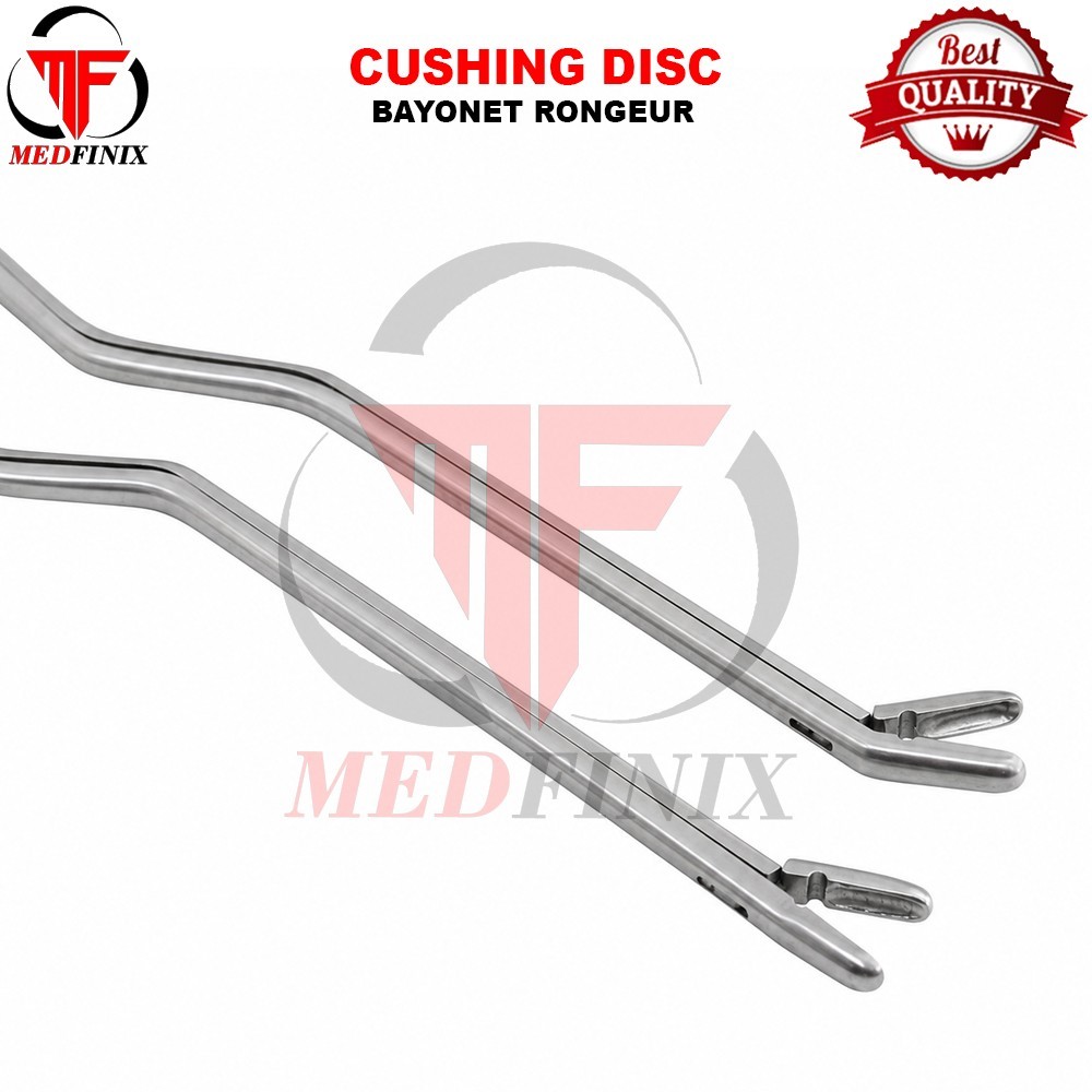 Cushing Disc Rongeur Bayonet Forceps Straight and Up 2,4 mm 6 PCs Set