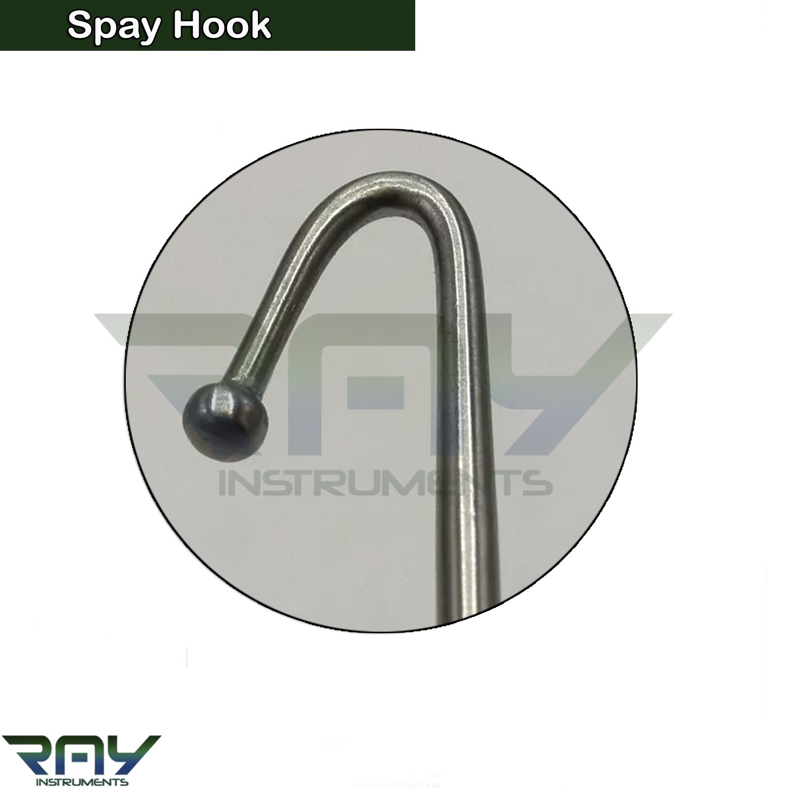 Spay Snook Hook Ball Tip Animal Ovaries Removal Veterinary Surgical Instruments