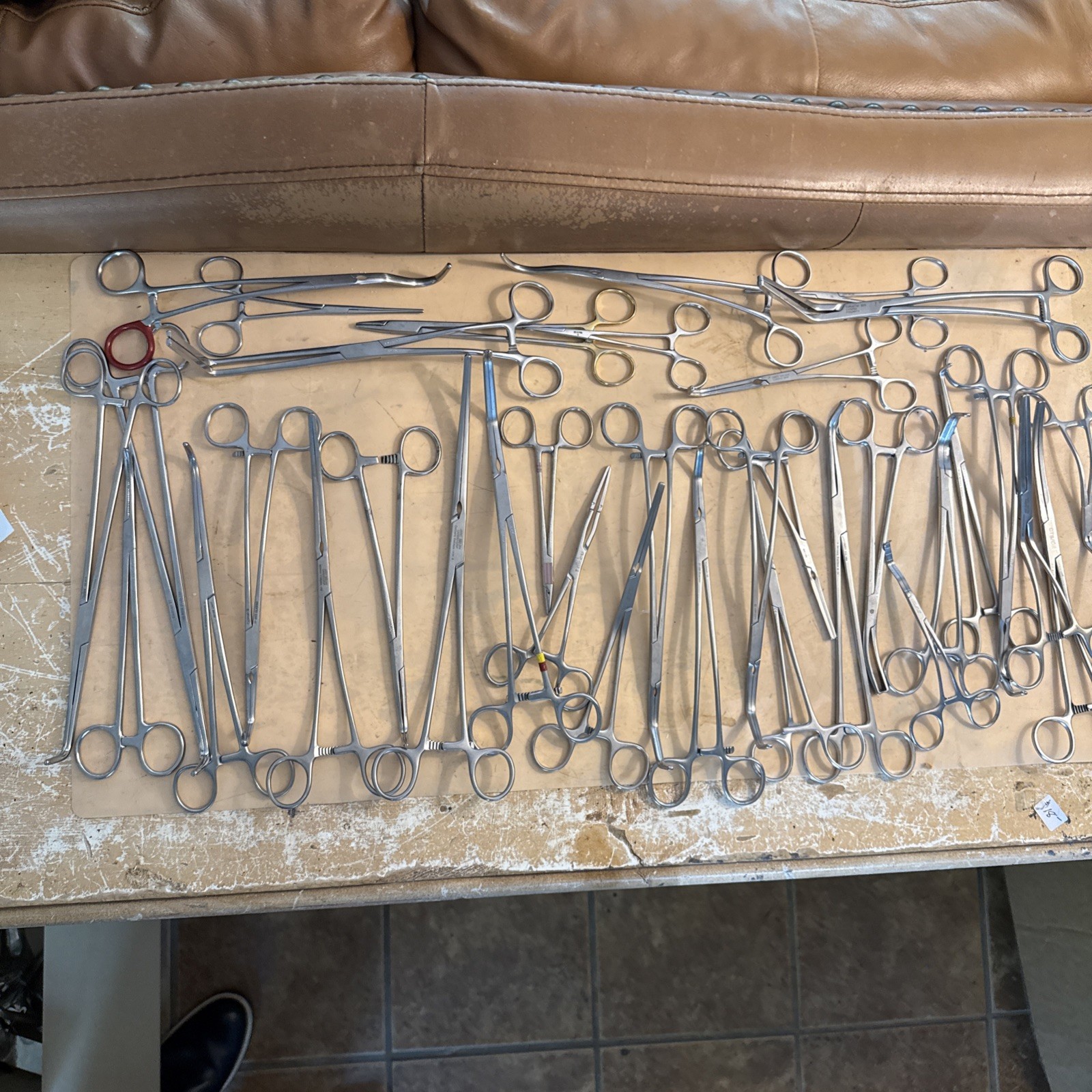 Lot of 35 Surgical Needle Holder Forceps Stainless Steel Curved Straight