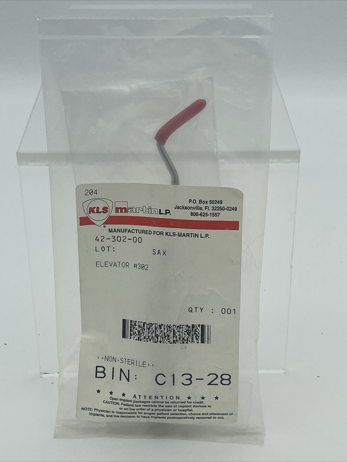New KLS Martin Surgical Elevator #302 42-302-00 Dental Ch1726