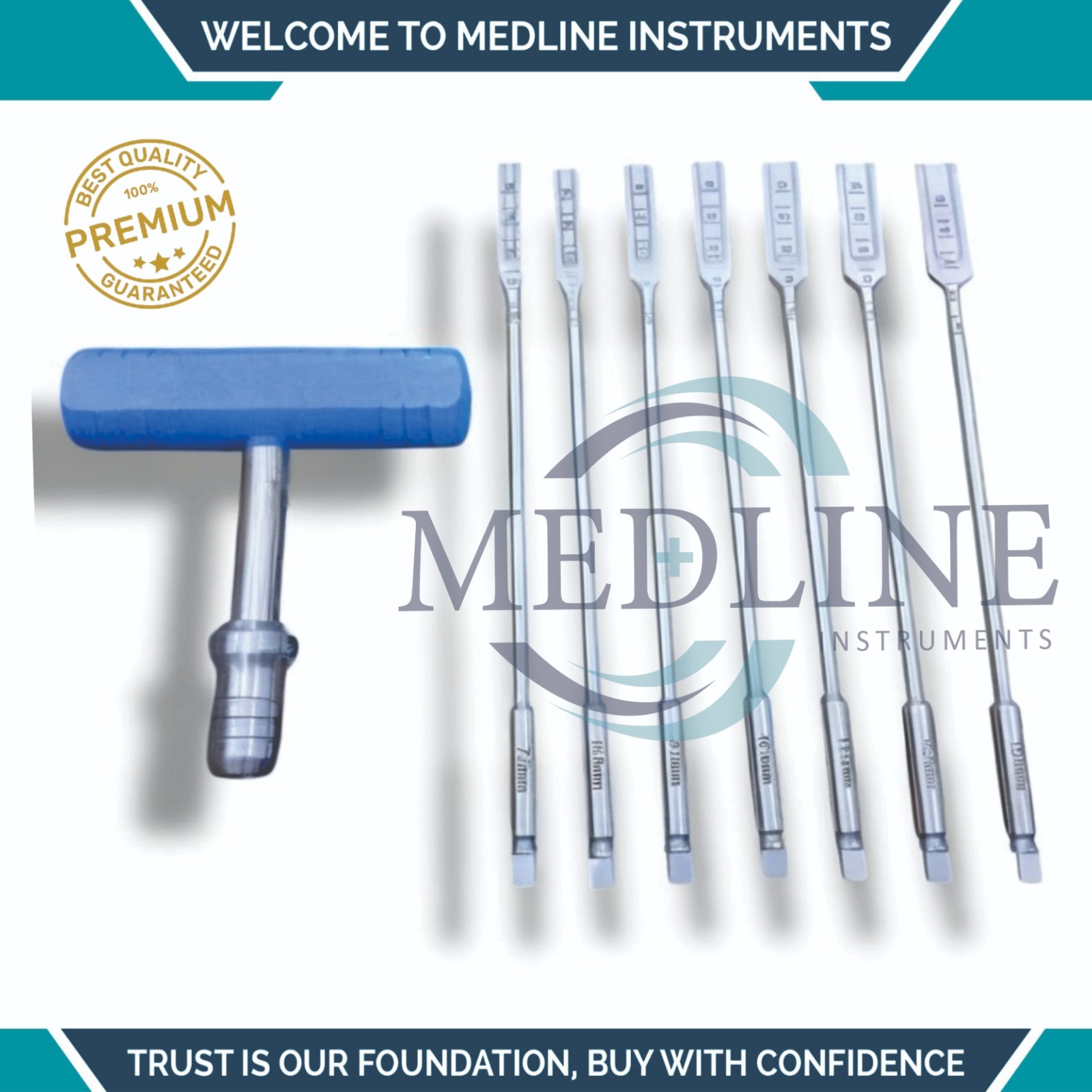 Disc Shavers T-Handle 7mm-14mm Neurology Spine