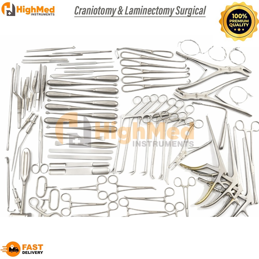 Basic Craniotomy & Laminectomy Surgical Orthopedic Spinal Instruments 78 pcs set