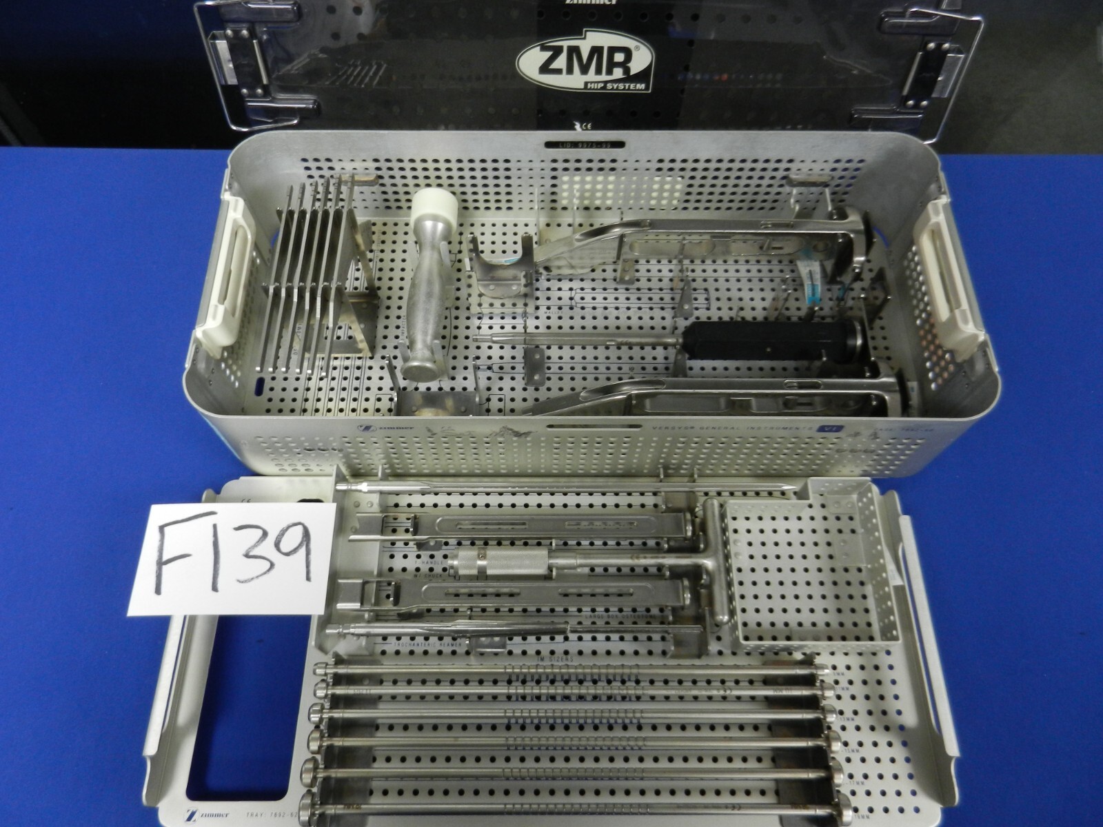 F139 Zimmer Versys Hip System General Instrument Tray