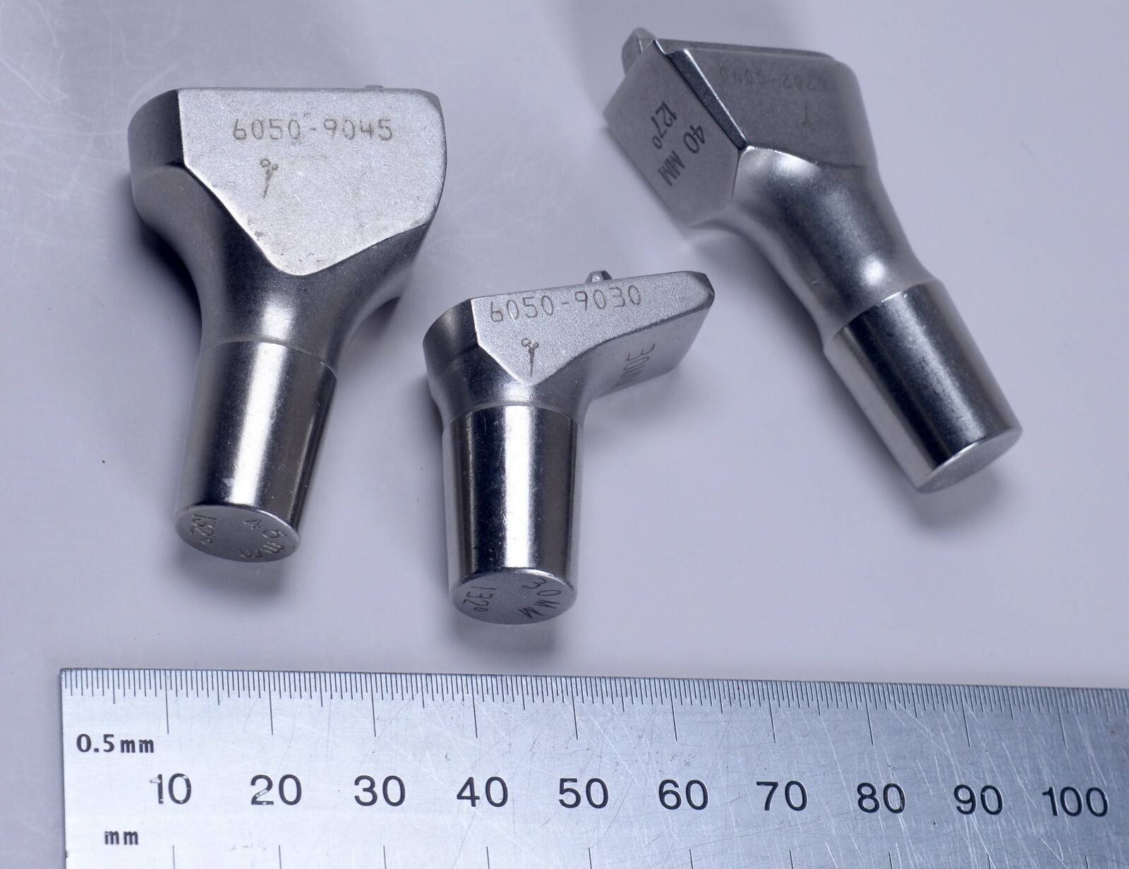 Osteonics #6050-9030 #6050-9045 #6282-0040 Orthopedic Trials Stainless Surgical