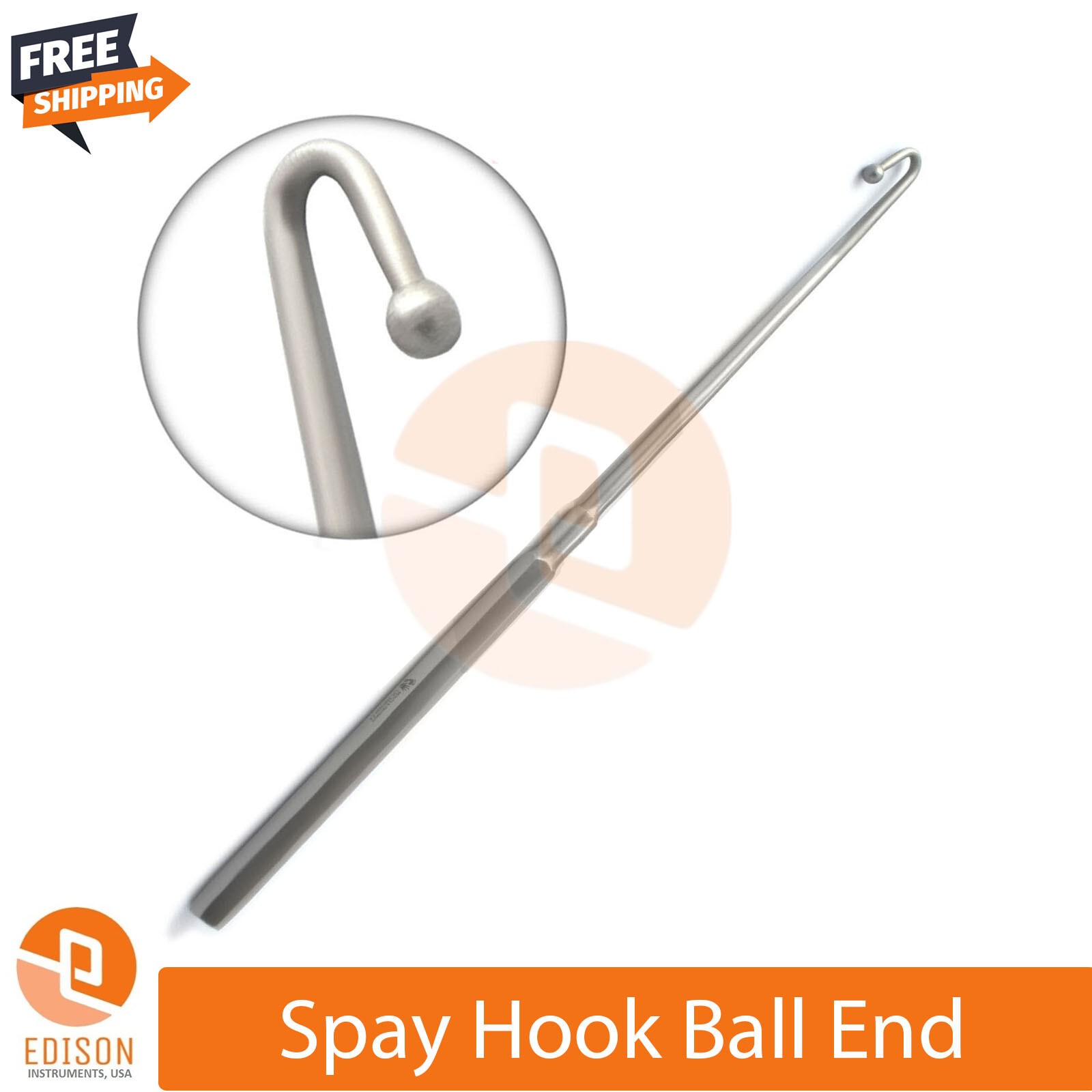 Spay Hook Ball End Veterinary Ovariohysterectomy Snook Surgery Animal Instrument