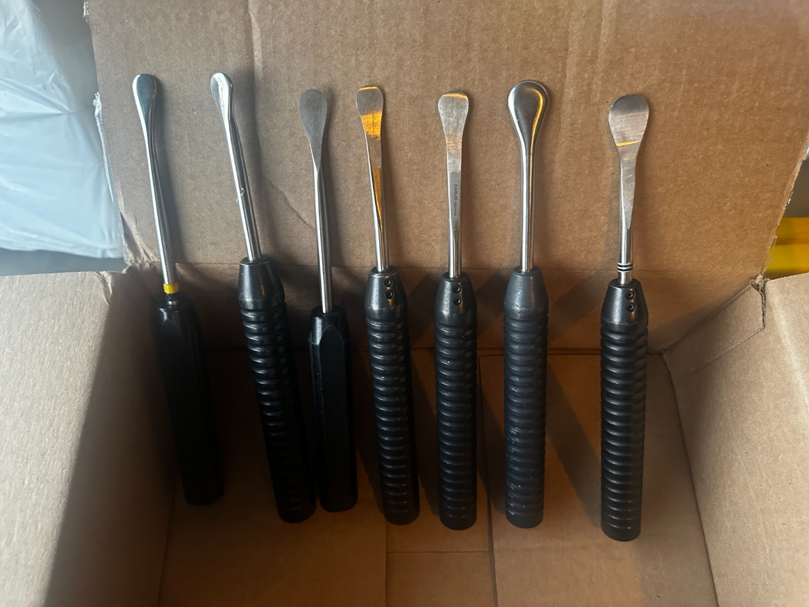 Cobb Elevator Set Spine Surgical orthopedic instruments set of 7 pcs black color