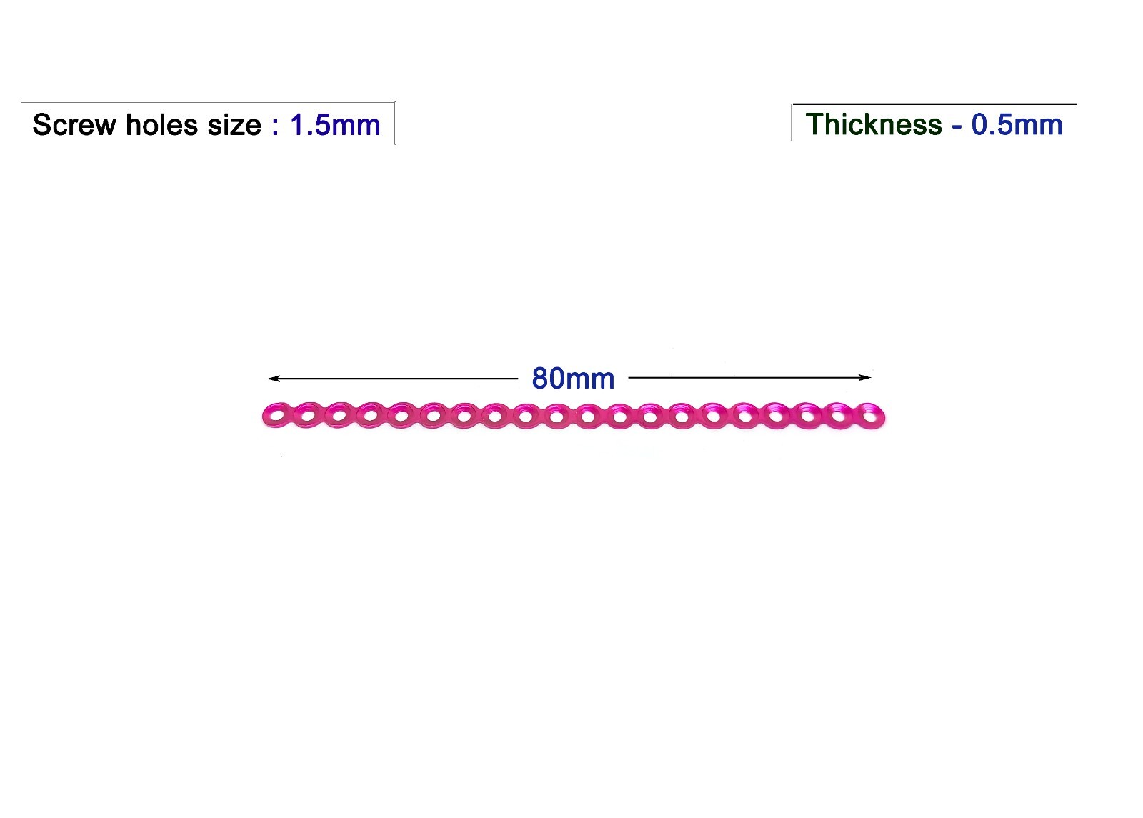 Maxillofacial 1.5mm Titanium Plates with maxillofacial screw