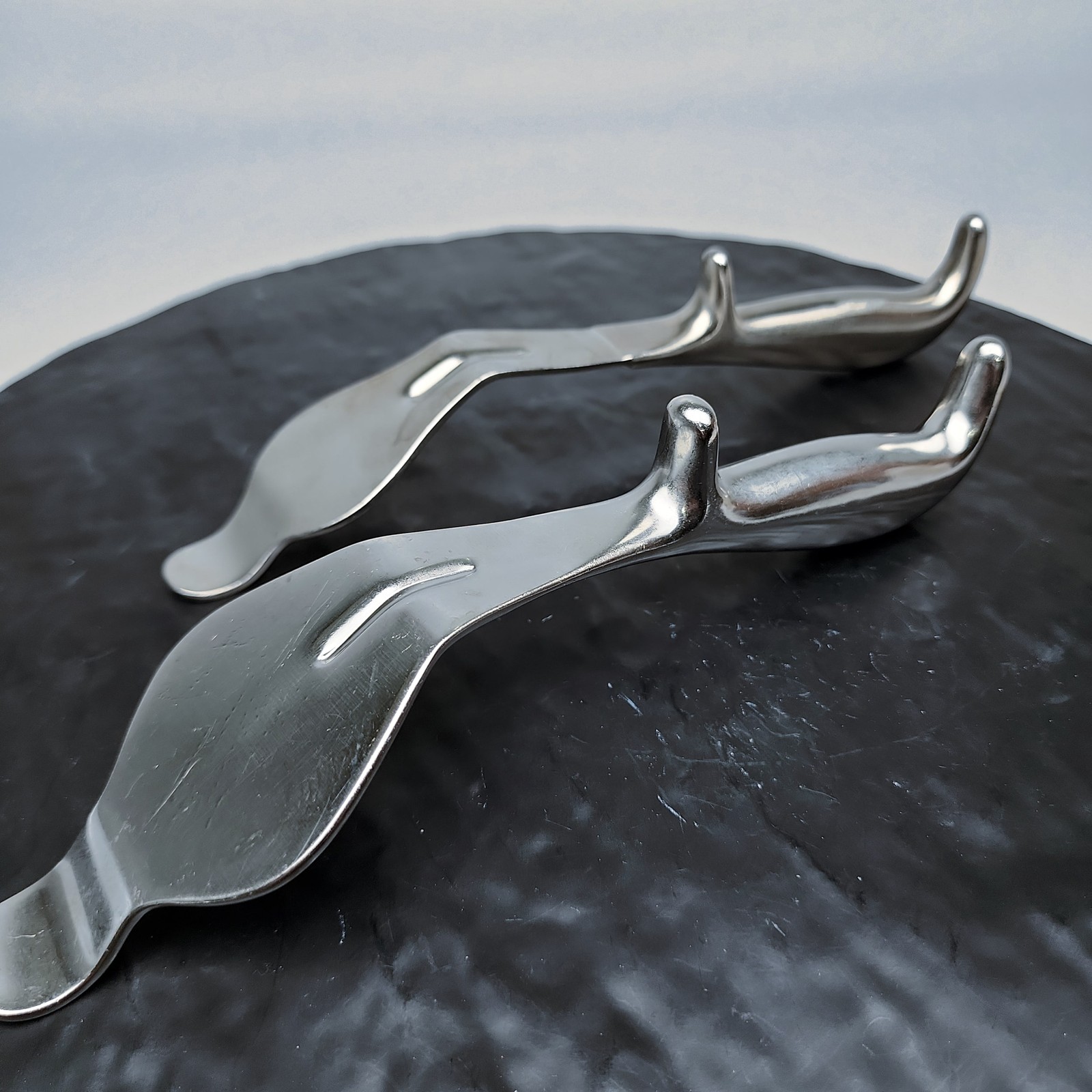 Aesculap MD563+Jarit 225-402 Tibia Retractor Lot of 2 Used Stainless Germany