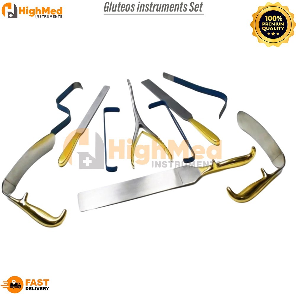 Gluteos instruments Set of 9 Pcs Plastic Surgery Surgical instruments BBL