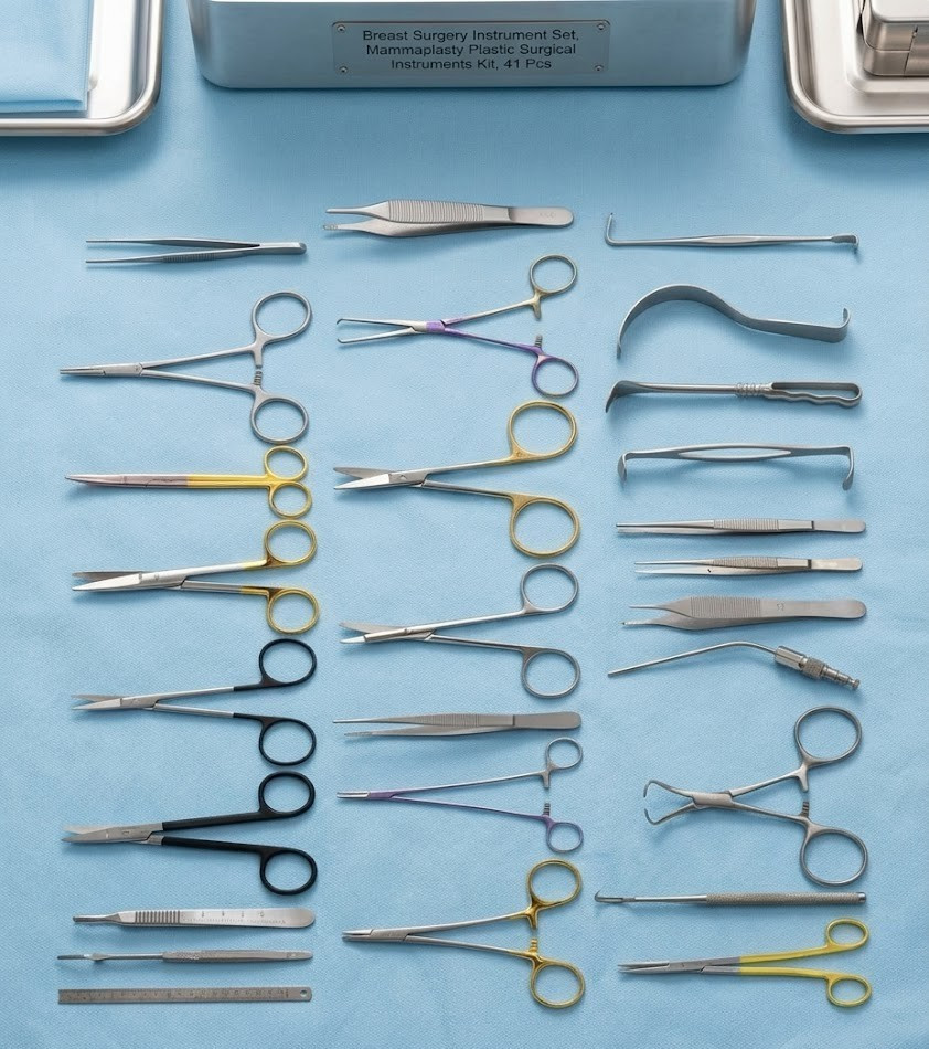 Breast Surgery Instrument -Mammaplasty Plastic Surgical Instruments Kit 41 pcs